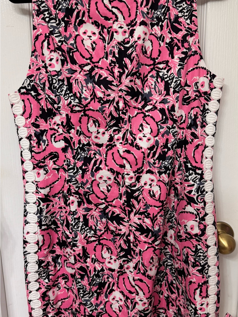Lilly Pulitzer Hibiscus Pink and Black Floral Shift Dress - Picture 2 of 3